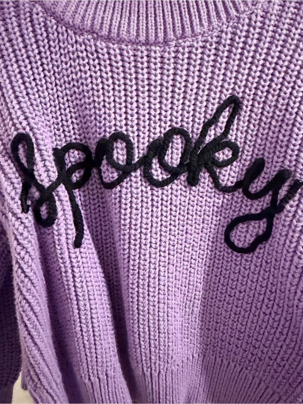 Lavender 'Spooky' Knit Sweater